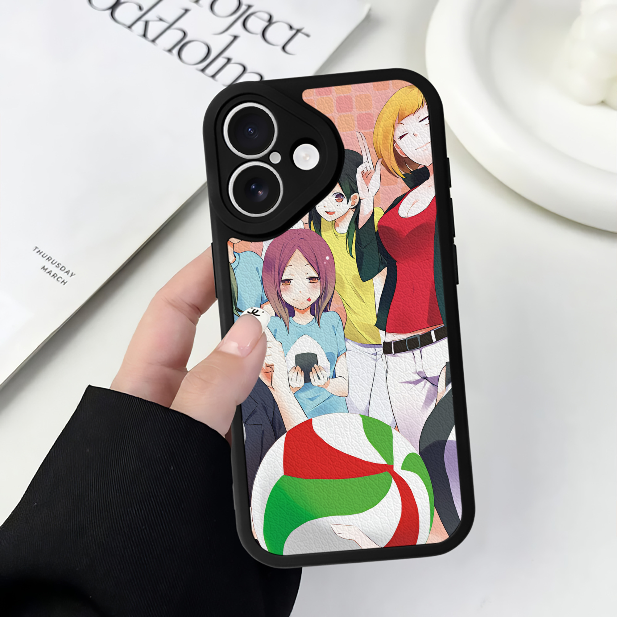（画像用） ハイキュー!! Haikyu!! 【iPhone 16シリーズ対応】シリコンスマホケース（レザー調） 材質：シリコン